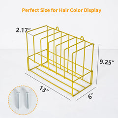 Meudid étagère couleur cheveux en métal, compartiments faciles d'accès pour les teintes.