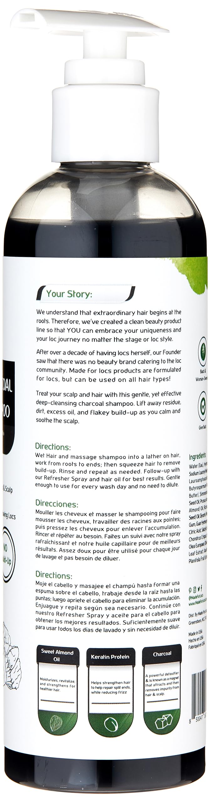 MFL MADE FOR LOCS — Mousse généreuse pendant le lavage, purification en douceur.