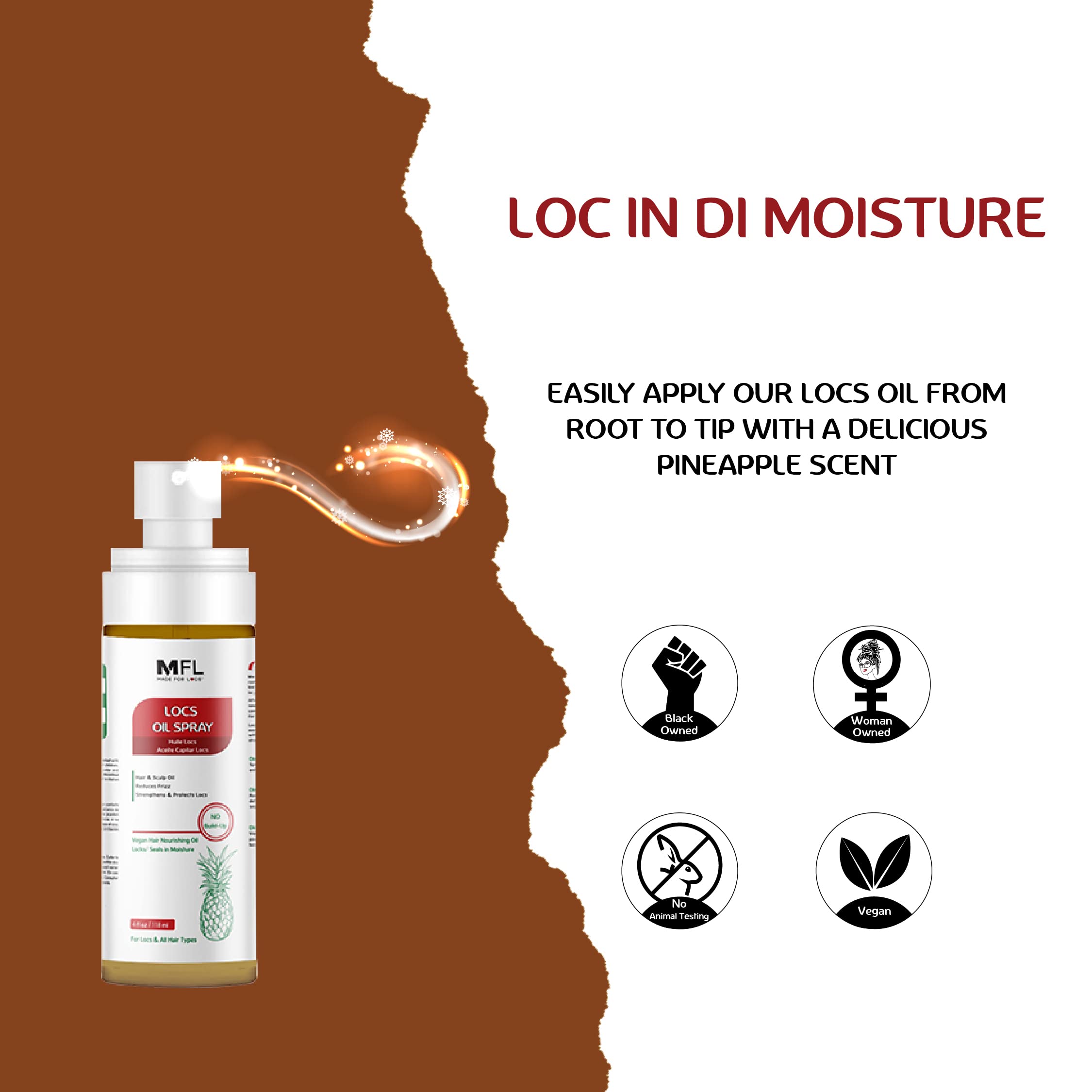 MFL Made For Locs soin du cuir chevelu, atténue les démangeaisons et les irritations.