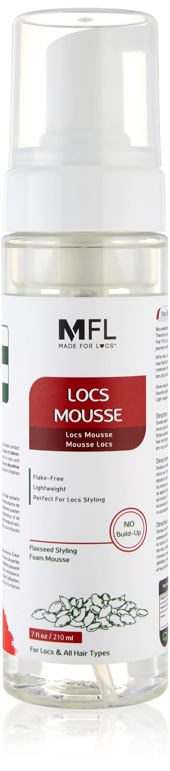 MFL Made for Locs – mousse flaxseed sur bouteille, hydratation légère et application facile