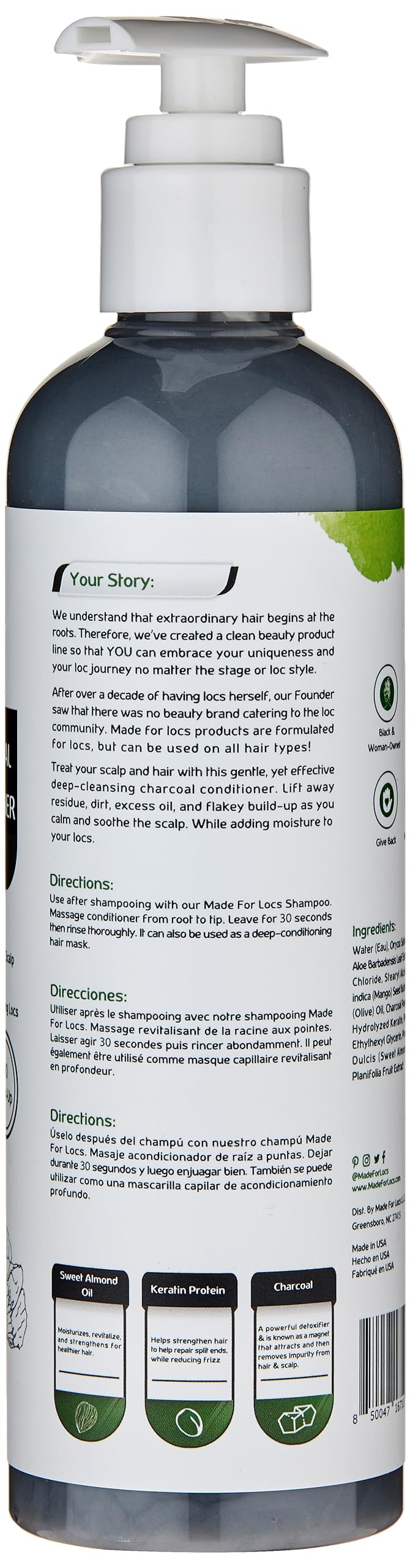 MFL Made For Locs - texture crème; facilite le coiffage et apporte douceur.