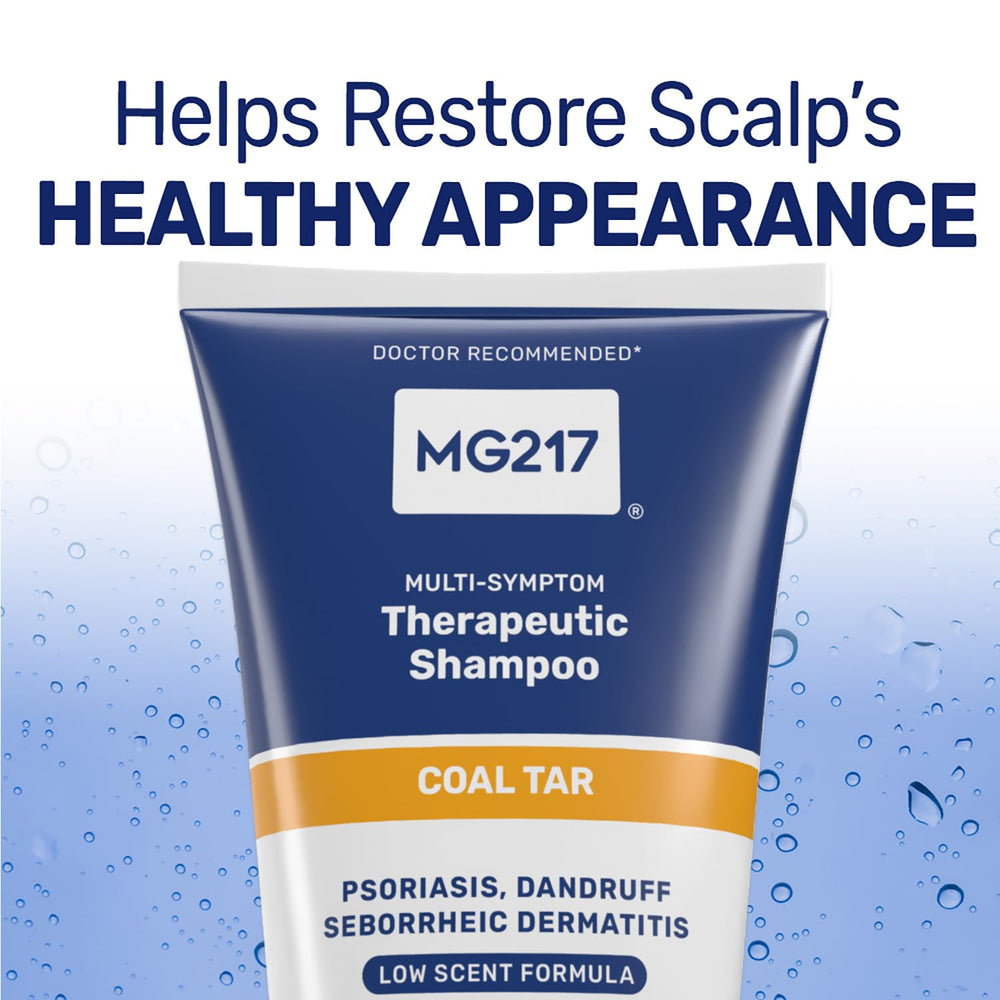 Application MG217 sur cuir chevelu pour apaiser et nettoyer en douceur.