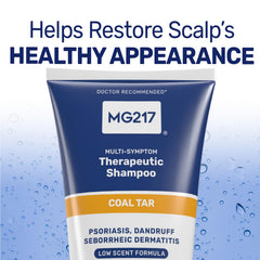 Application MG217 sur cuir chevelu pour apaiser et nettoyer en douceur.
