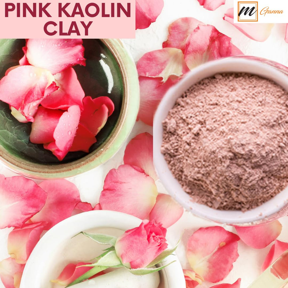 mGanna argile rose absorbe l'excès de sébum pour des pores moins bouchés