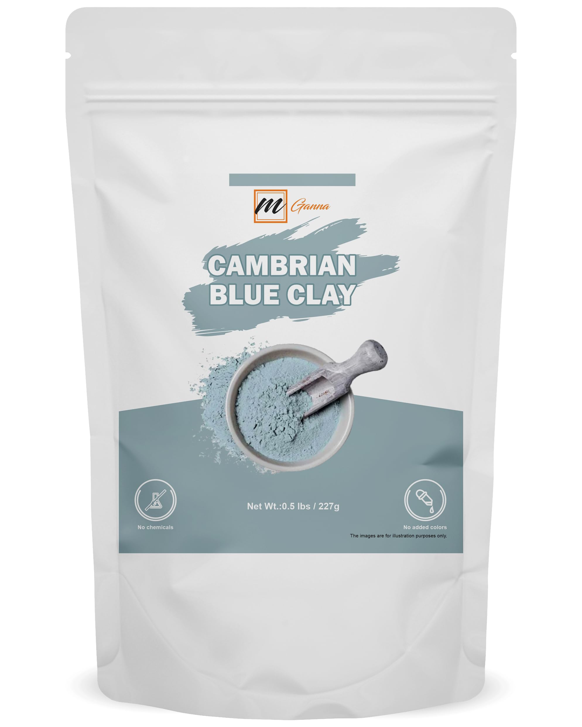 mGanna argile bleue Cambrian – pâte masque visage douceur et éclat