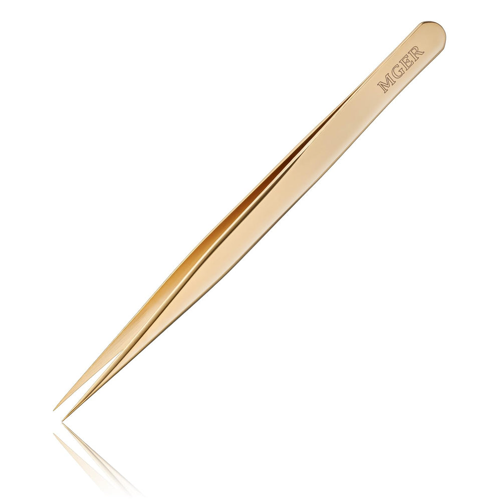 Pinces isolation MGER pour cils, droites et pointues, précision élevée.
