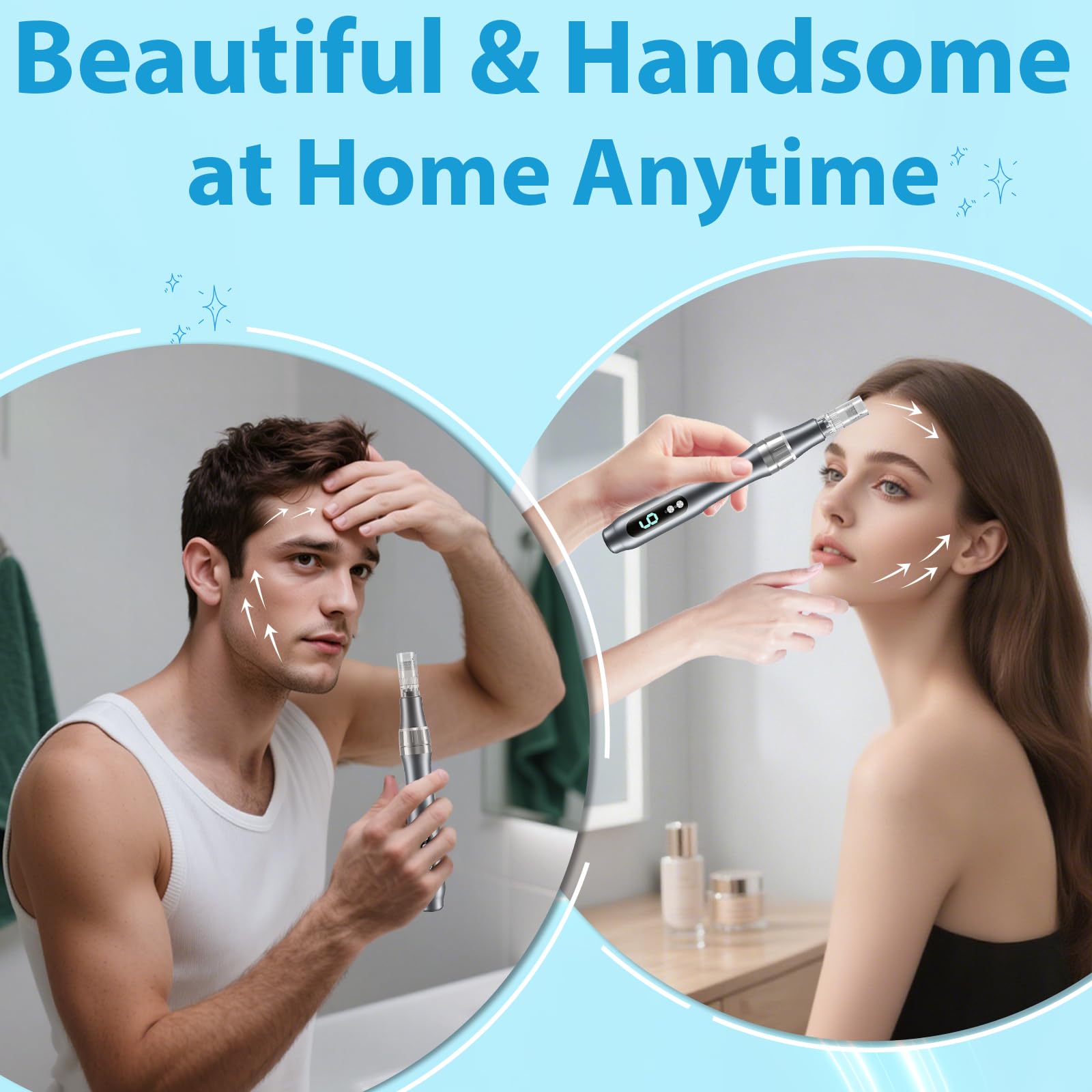 MGGSUG Dermastamp 0,25 mm outil de routine soin pour femmes et hommes.