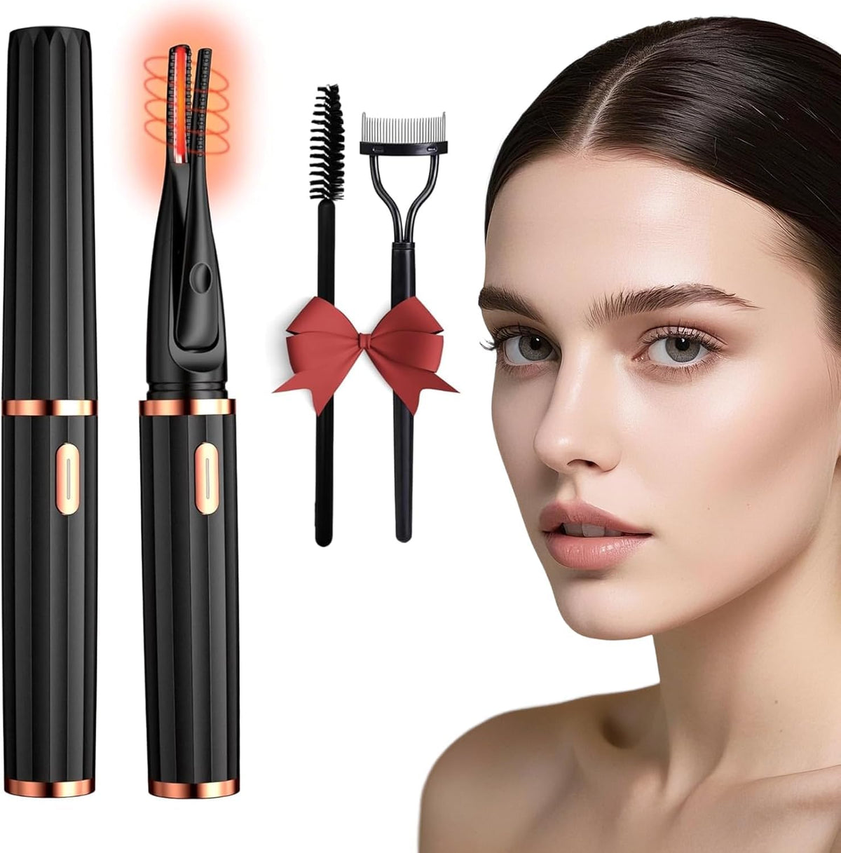 MGKO réhausseur de cils chauffant, clip 2 en 1 pour un look durable
