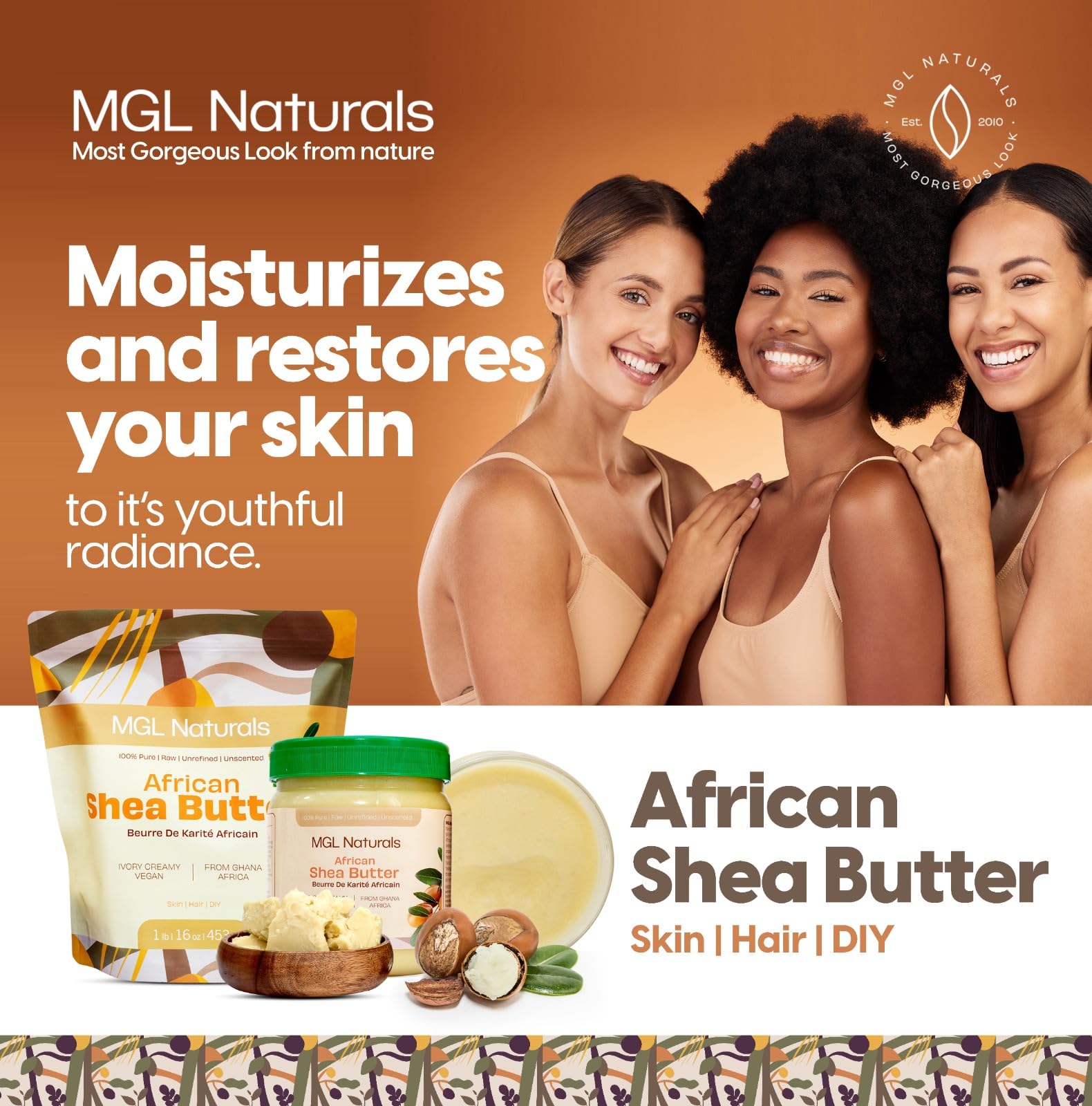 Utilisation quotidienne Beurre-karite ivoire MGL Naturals pour douceur et hydratation