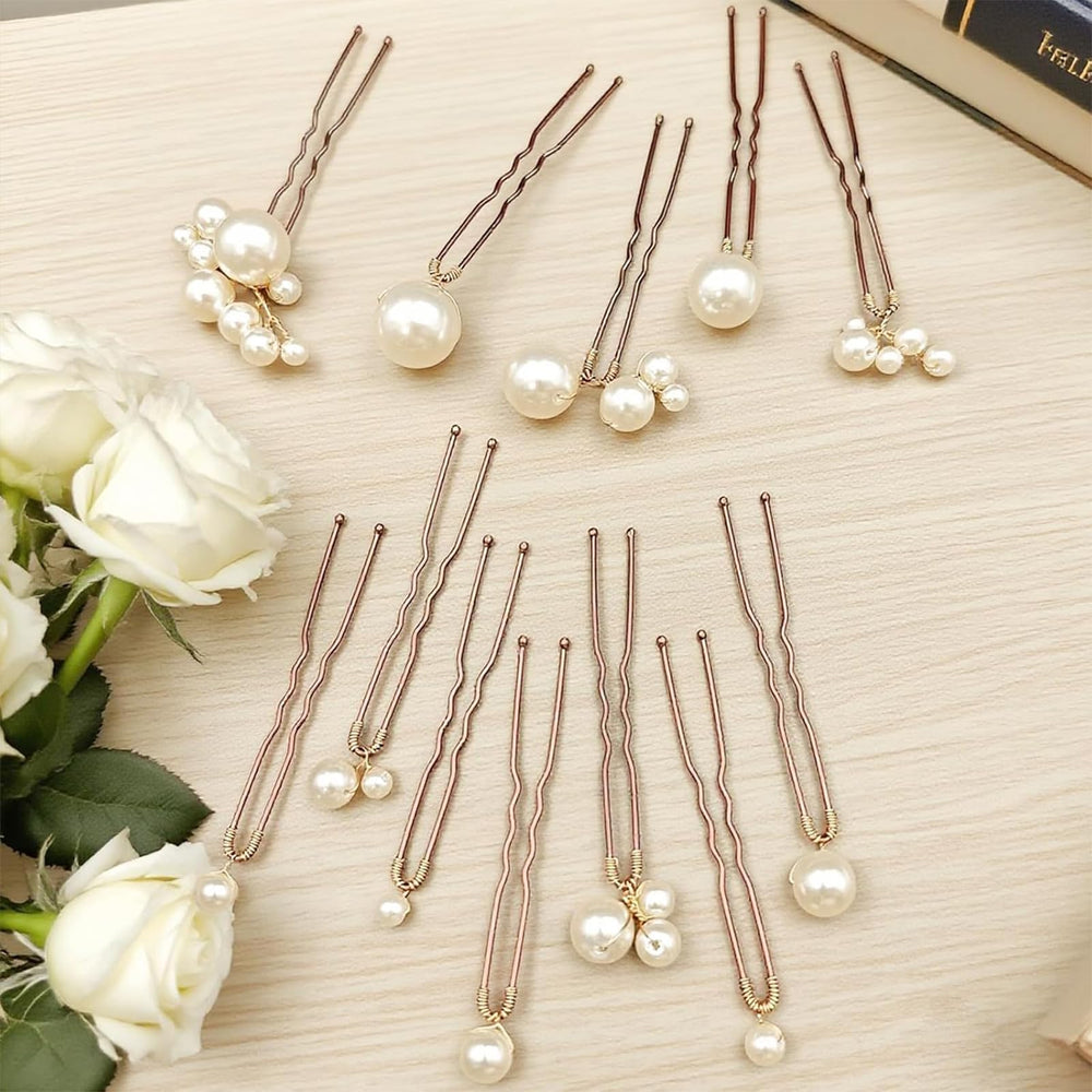 Épingles perles MHKLCD, accessoire coiffure polyvalent pour styles variés.