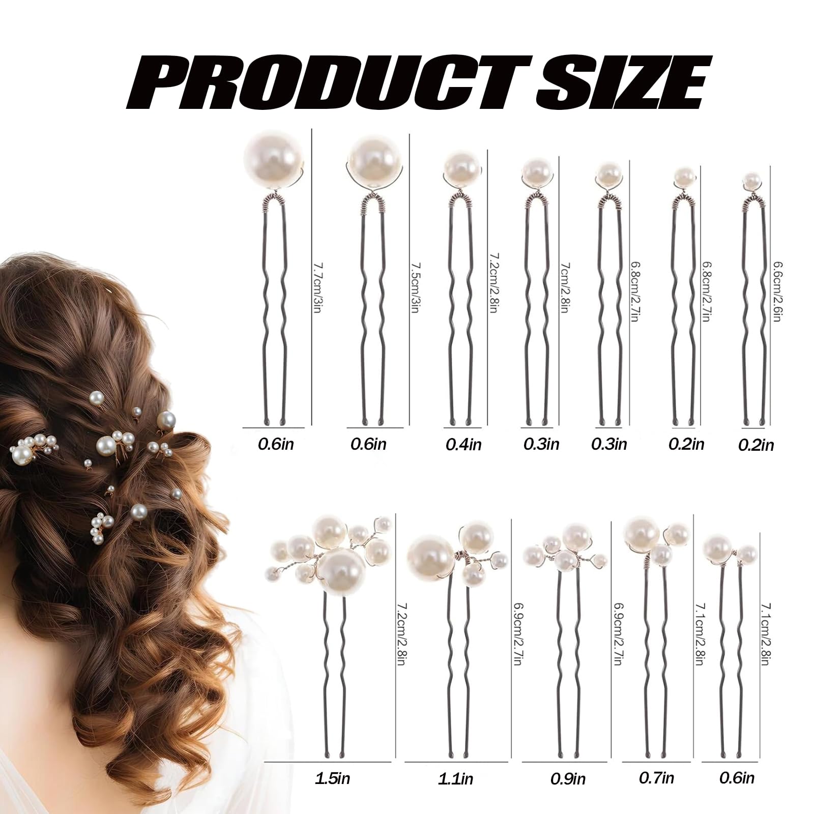 Épingles perles MHKLCD pour tresses, accessoire raffiné et polyvalent.