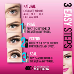 Mia Adora 400X Fibre Cils Mascara – brosse amovible prête pour une application précise