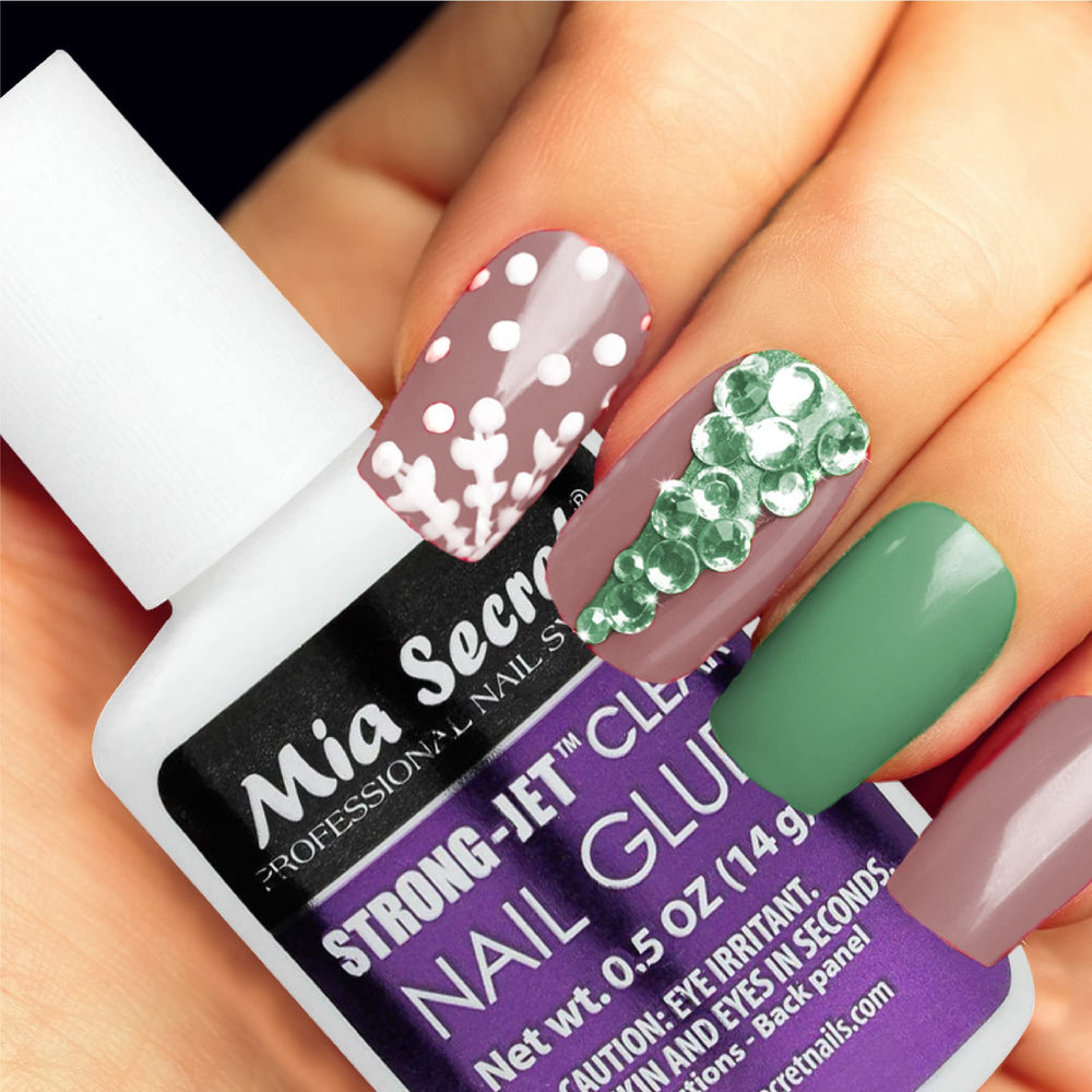 Mia Secret Adhésion Durable sur Acrylique et Gel — convient à diverses surfaces.