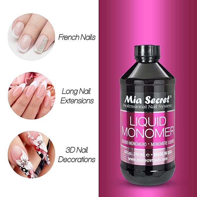 Mia Secret application monomère pour ongles acryliques avec une liaison fluide