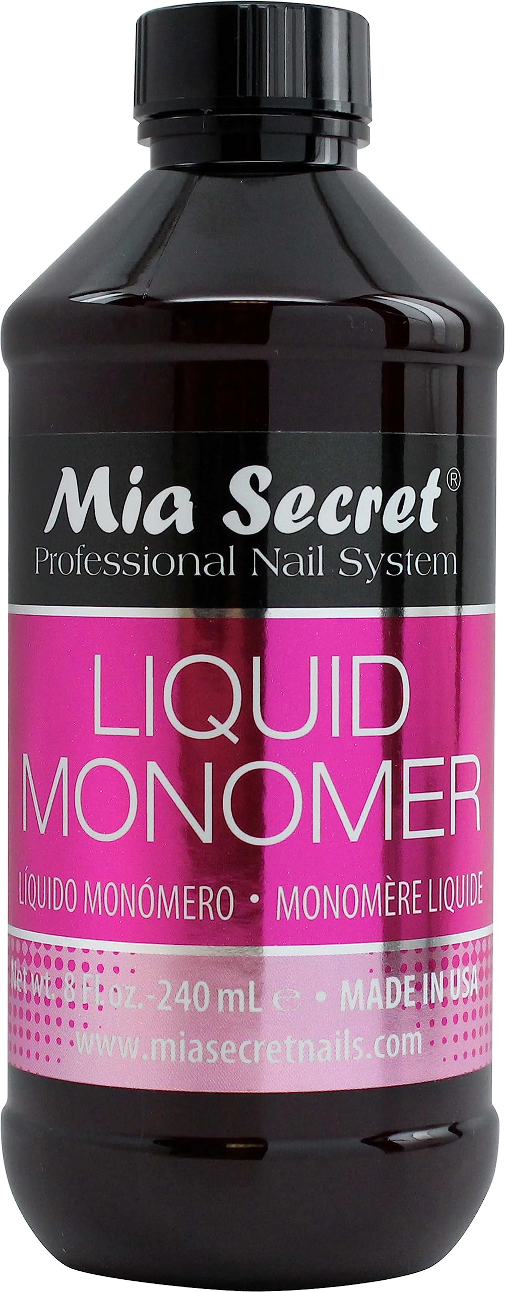 Mia Secret bouteille de liquide monomère 8 oz pour ongles acryliques
