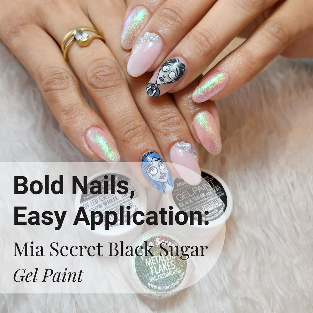 Palette de gel art Mia Secret Noir Sucre pour dégradés nets.