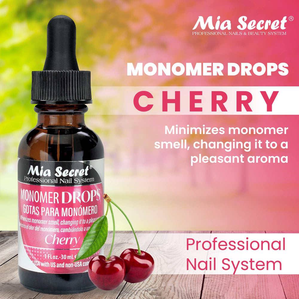 Mia Secret gouttes cerise et pipette, application simple et rapide.