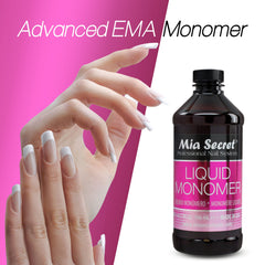 Mia Secret Liquid Monomer: capuchon étanche minimisant les fuites et l’évaporation.