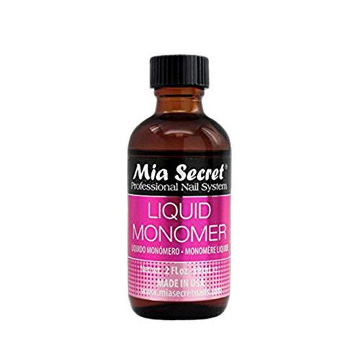 Mia Secret monomere liquide 2 oz, idéal pour ongles en acrylique professionnels.