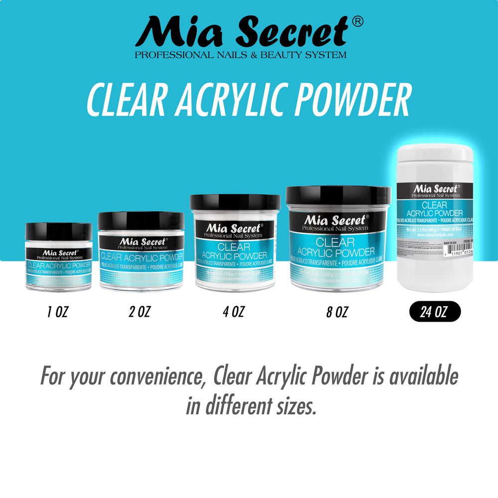 Finition transparente Mia Secret, idéale pour des ongles naturels et durables.