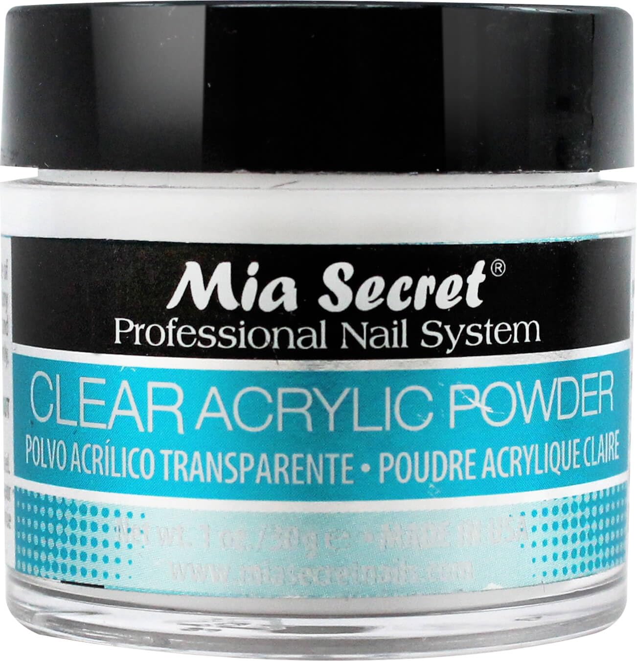Mia Secret Poudre Acrylique Claire 1oz - emballage pratique pour démarrage rapide en salon