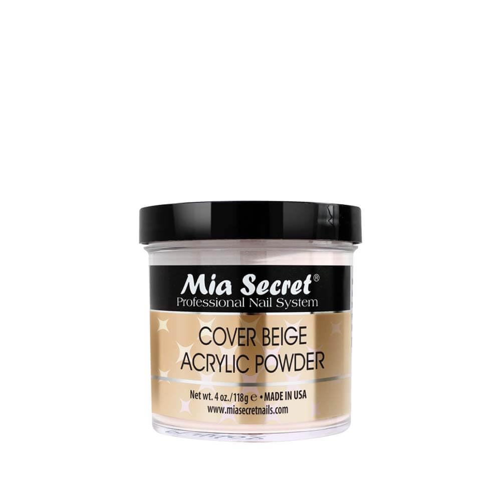 Mia Secret Poudre Acrylique Couverture Beige pour allonger l’ongle et camoufler les imperfections.