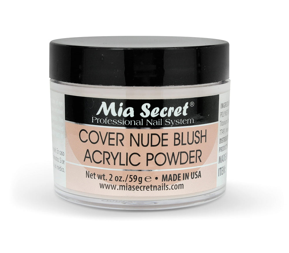 Mia Secret Poudre Acrylique Couverture Nude Blush, idéal pour étendre les lits d’ongles et obtenir une finition naturelle.
