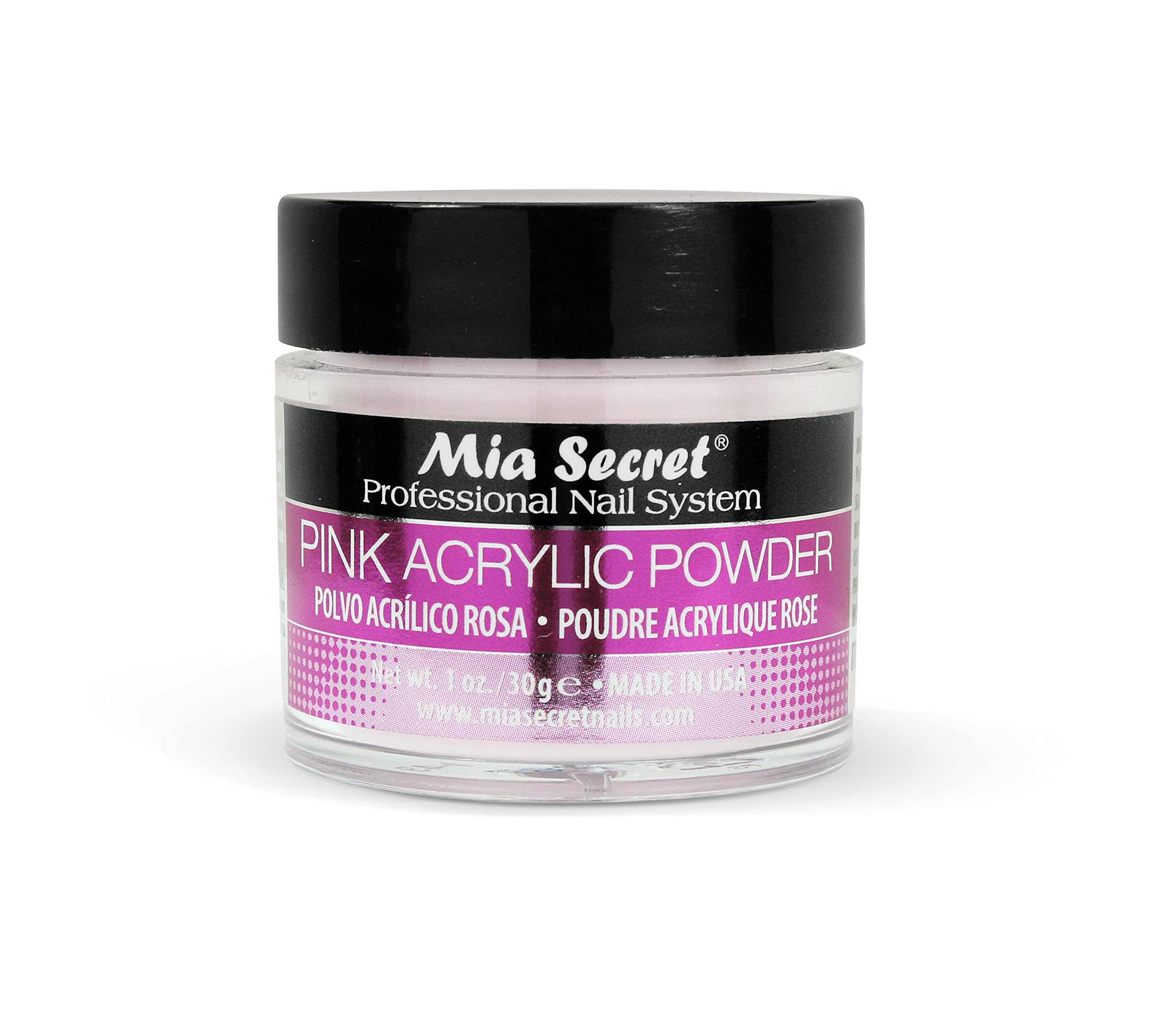 Poudre acrylique rose Mia Secret 1 oz – application précise et durable