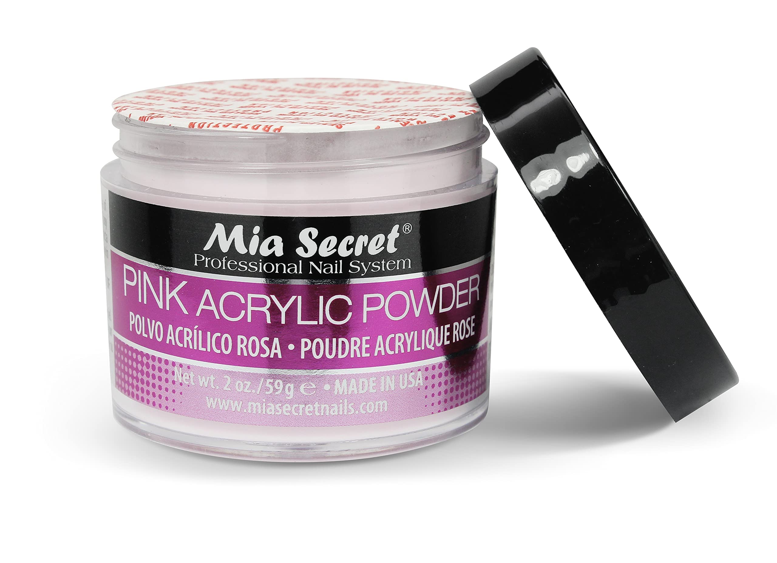 Mia Secret poudre acrylique rose 2 oz, fabriquée aux États-Unis pour une qualité fiable