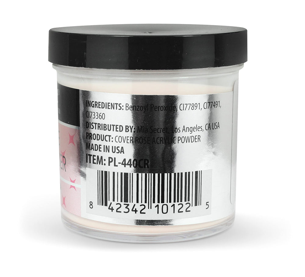 Mia Secret poudre acrylique rose: extension ongles durable et finition naturelle