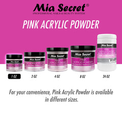 Poudre acrylique rose Mia Secret – application auto-nivelante pour finish fluide