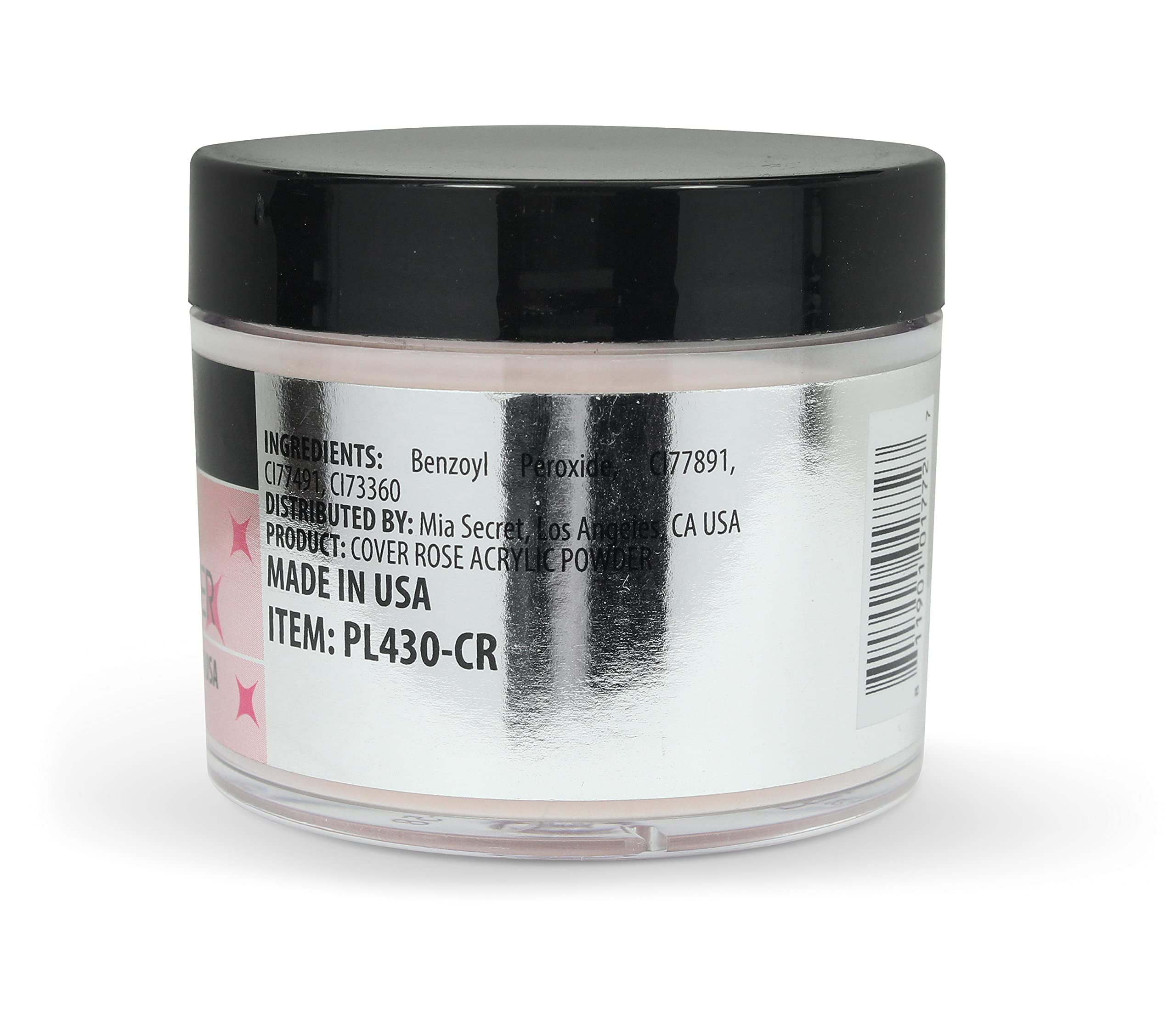 Mia Secret Cover Rose - poudre acrylique rose texture cremeuse facilite le modelage et le lissage.