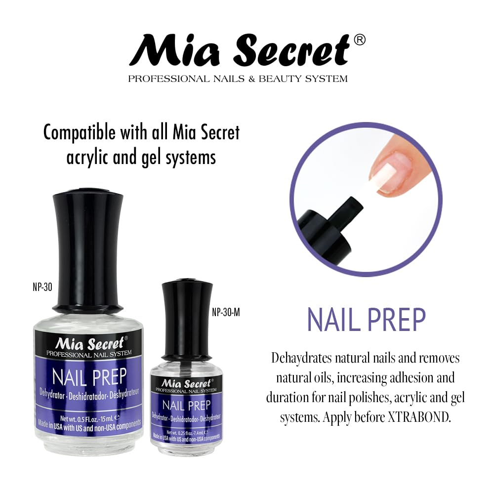 Mia Secret Préparation des ongles sans acide, base propre pour l’adhérence.