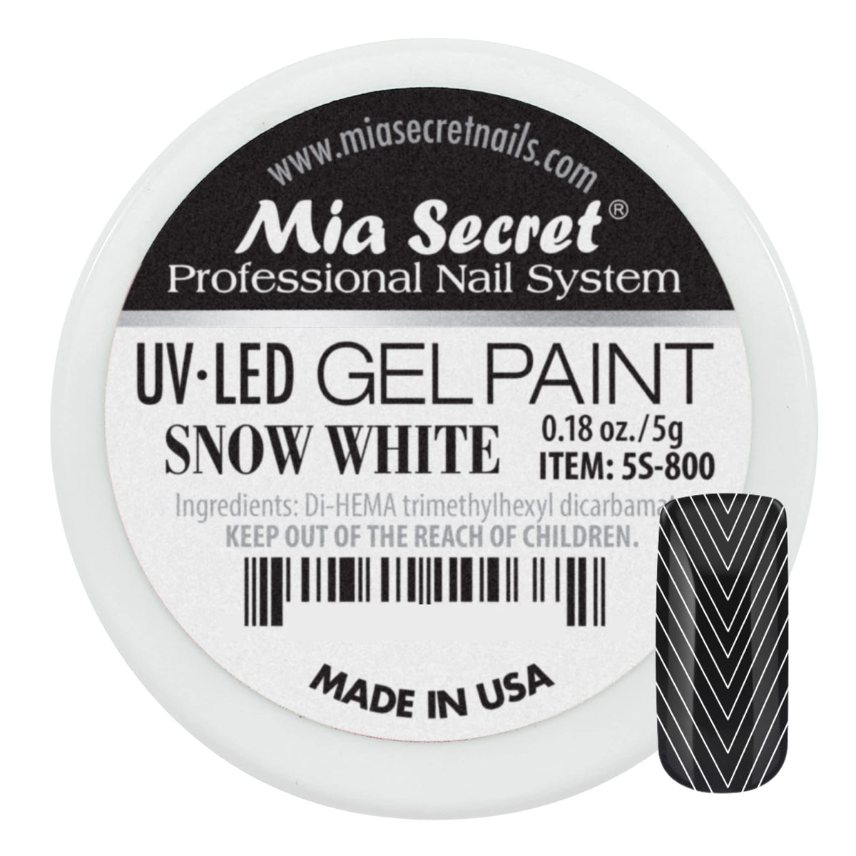 Mia Secret Snow White application rapide pour des ongles impeccables