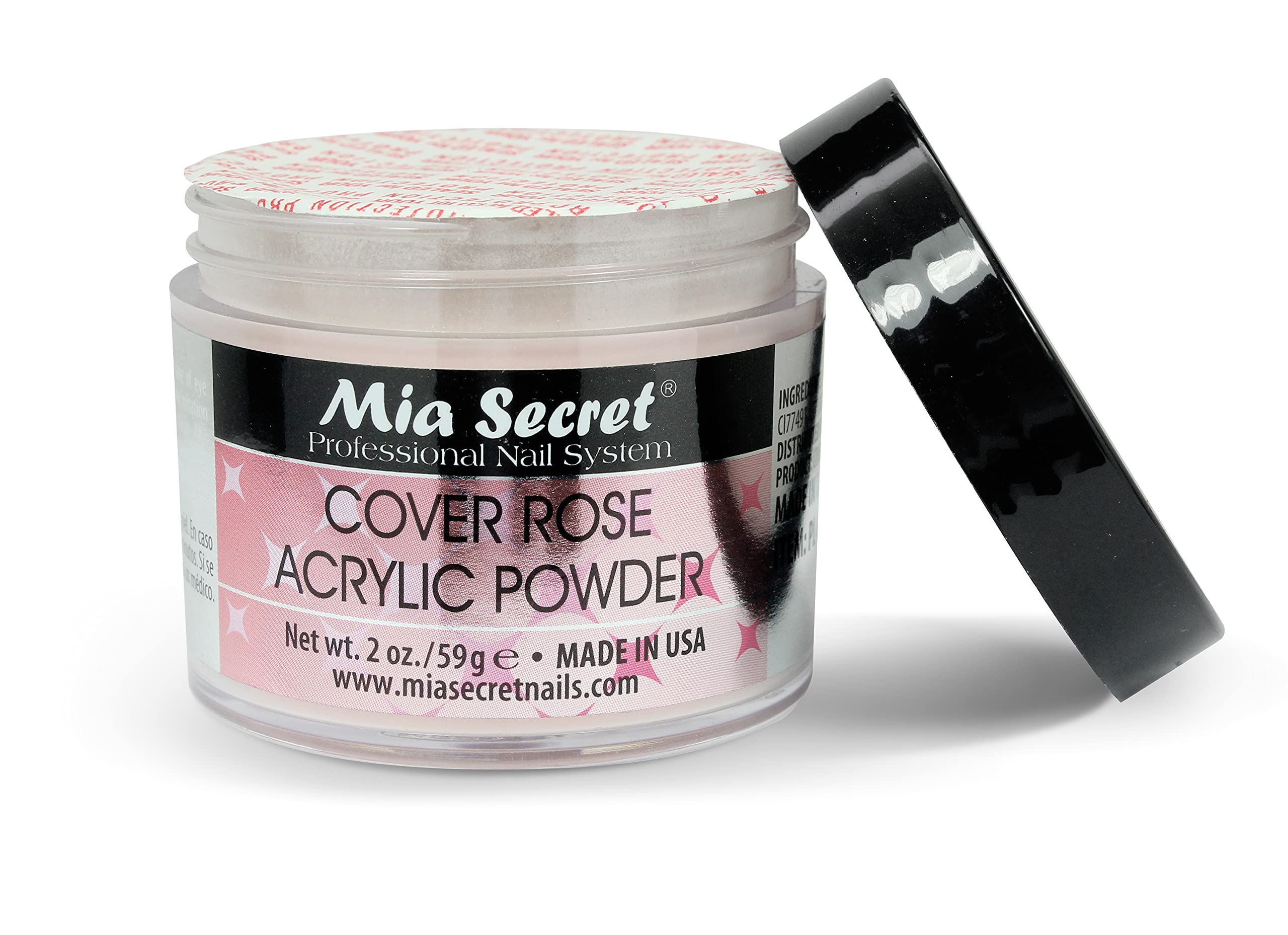 Mia Secret Cover Rose - utilisation sur ongles pour couleur naturelle et tenue fluide.