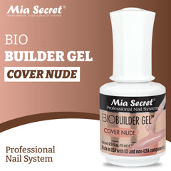Mia Secret vernis Gel de renforcement Bio nu, texture naturelle prête à l’application.