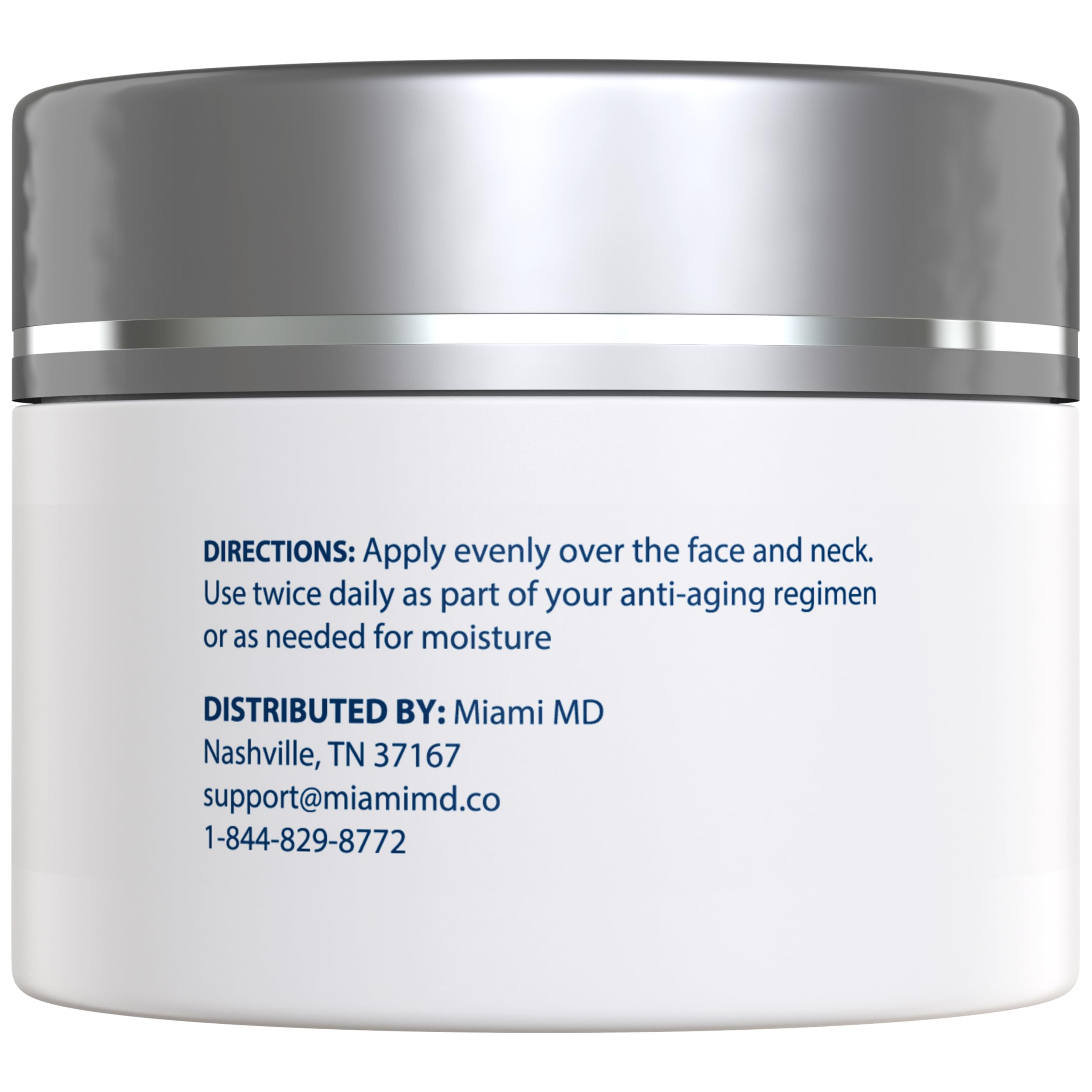 Texture soyeuse de la crème MiamiMD pour peau tendue.