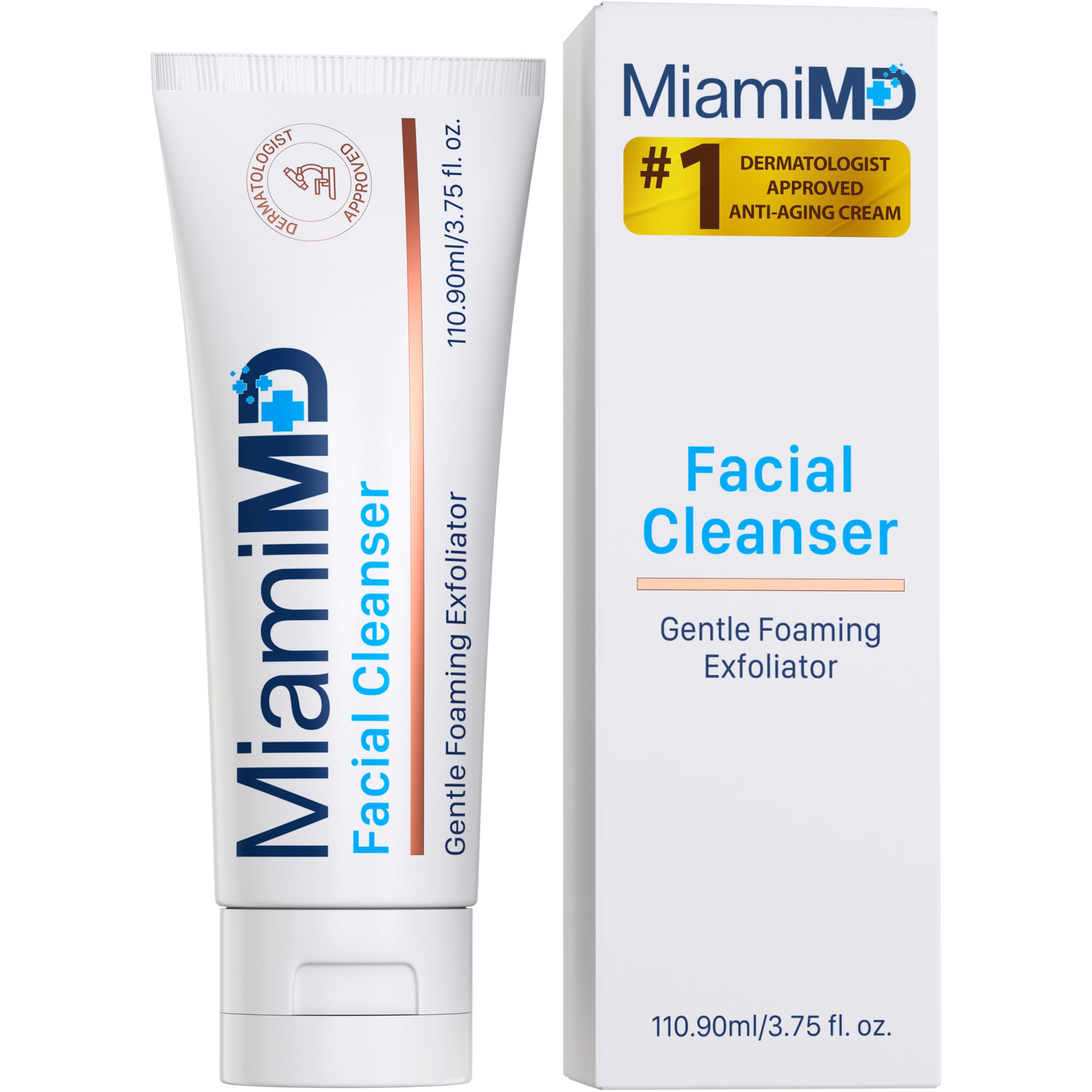 MiamiMD nettoyant visage mousse et pompe, hydratation durable pour peau sensible