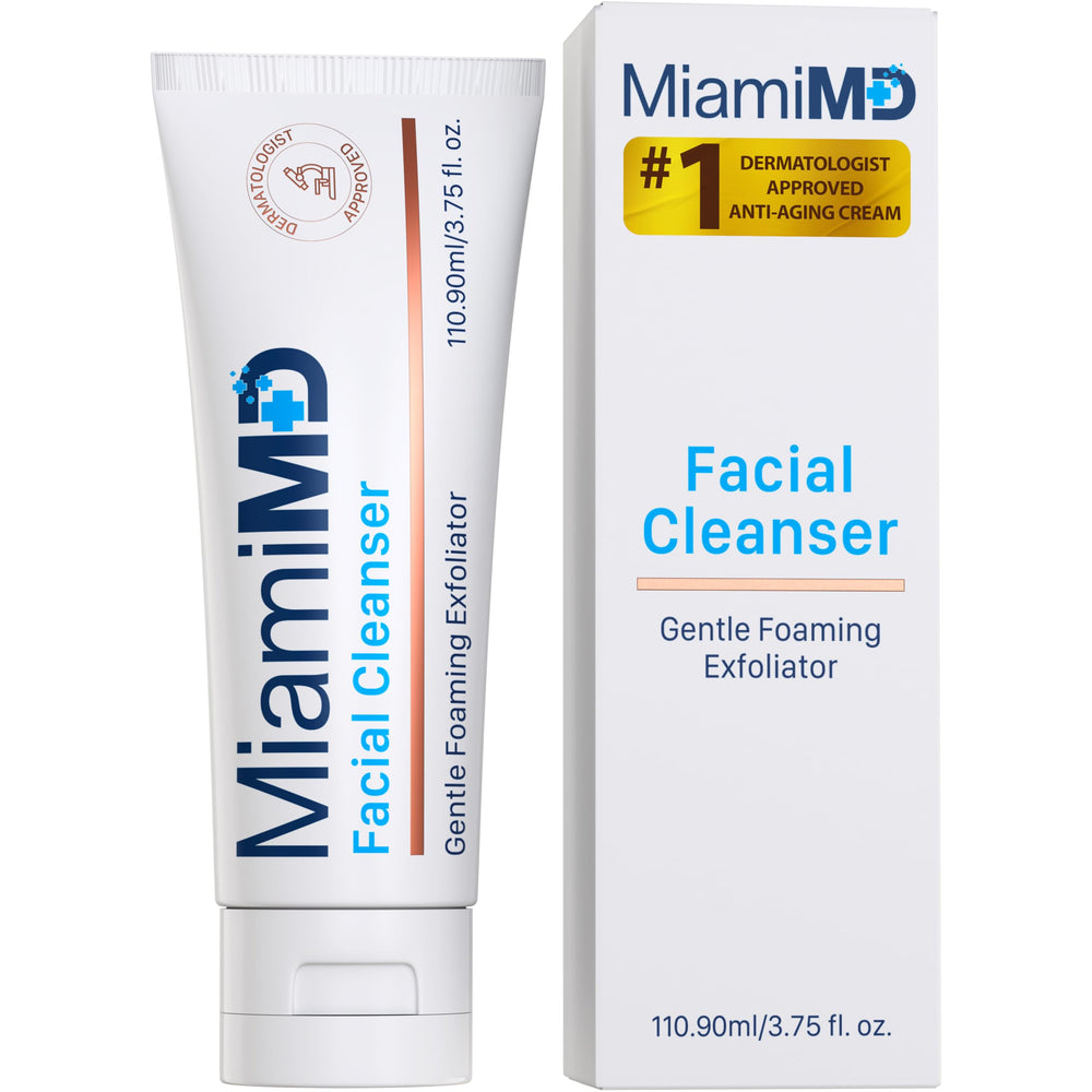 MiamiMD nettoyant visage mousse et pompe, hydratation durable pour peau sensible
