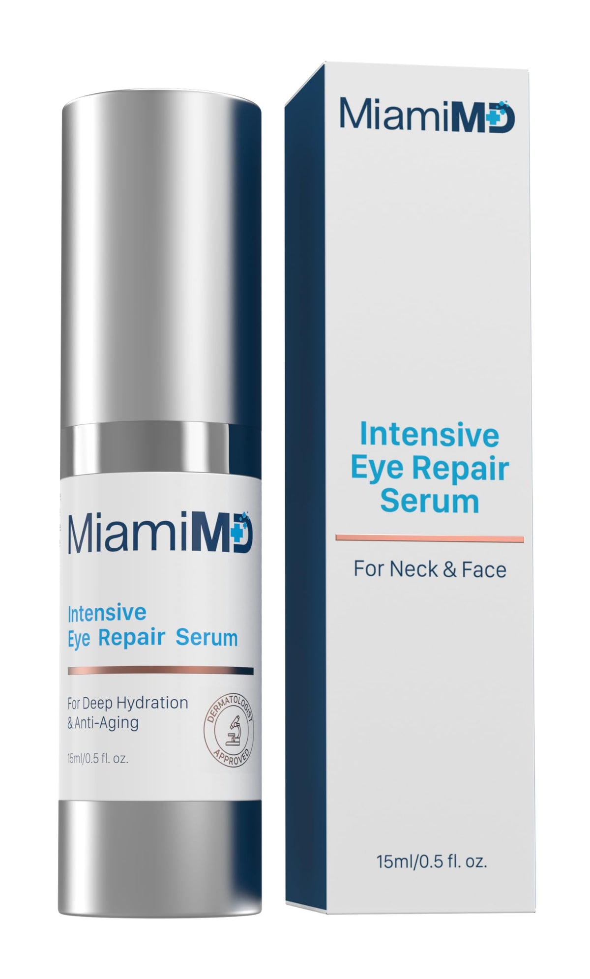 Sérum Yeux MiamiMD, flacon 15ml prêt pour le soin quotidien anti-poches et anti-cernes.