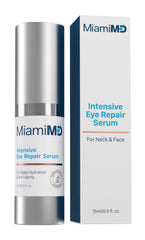 Sérum Yeux MiamiMD, flacon 15ml prêt pour le soin quotidien anti-poches et anti-cernes.