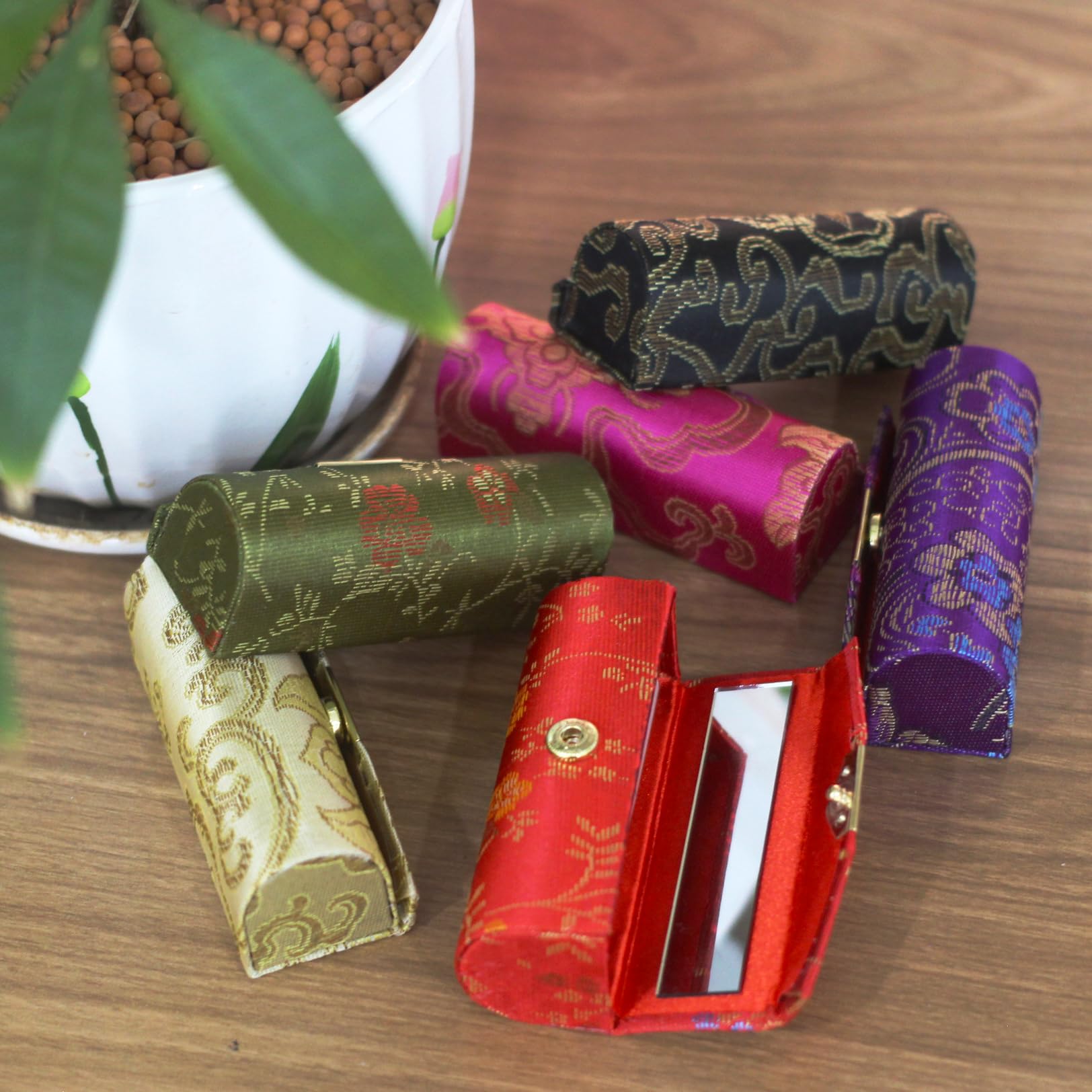 MIAO JIN coffret mini fleurs, organisation élégante pour rouges à lèvres.