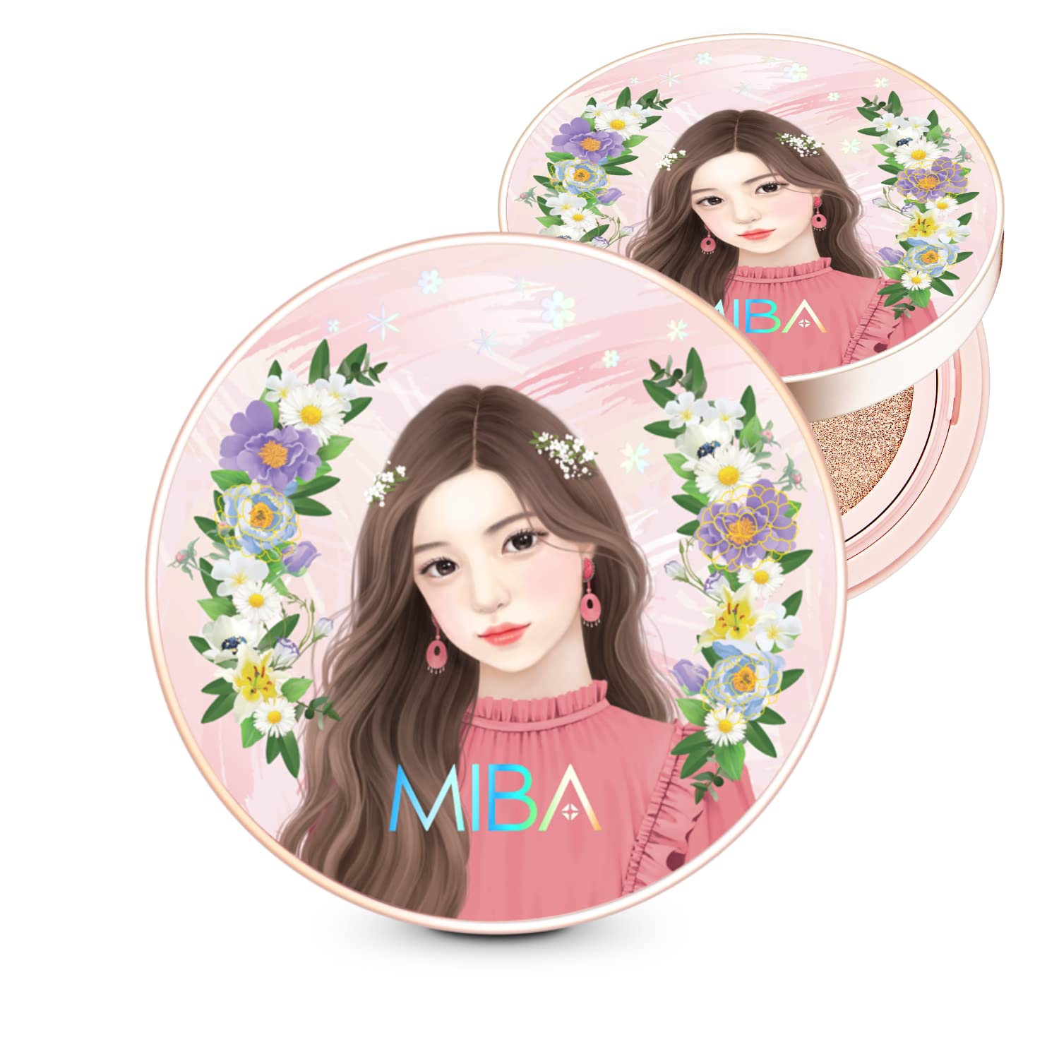 MIBA Ion Calcium Foundation Double Cushion étui élégant et portable pour retouches