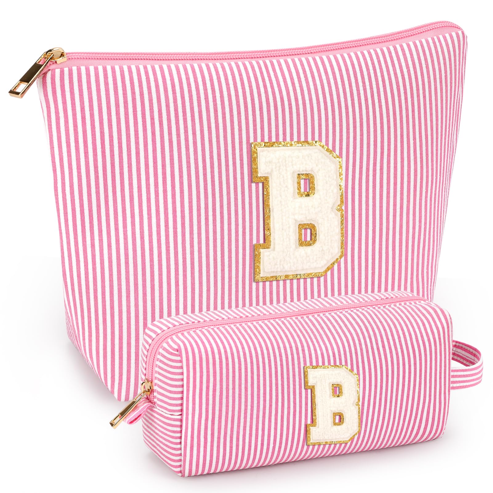 Pochette maquillage mibasies double grande, rangement optimisé pour voyages et quotidien.