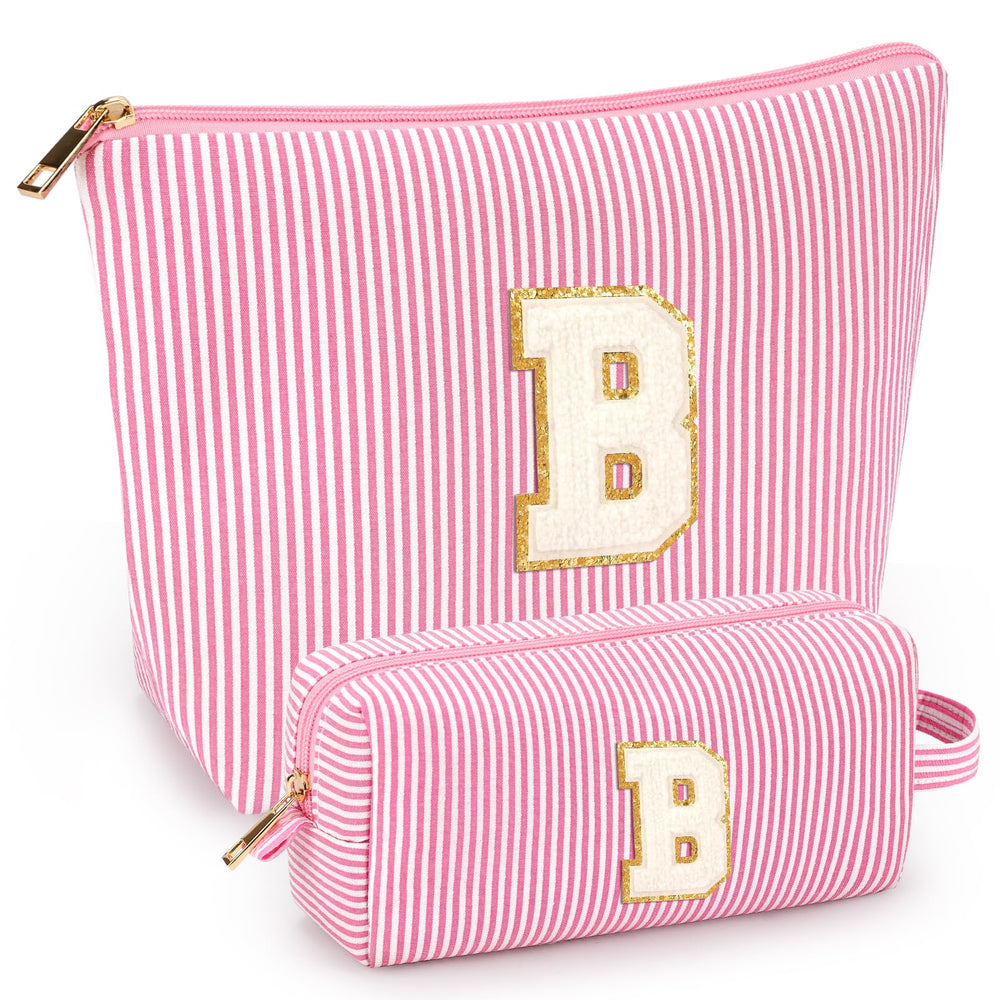 Pochette maquillage mibasies double grande, rangement optimisé pour voyages et quotidien.