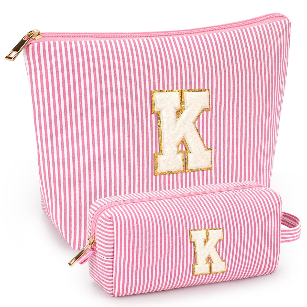 Sac Maquillage Mibasies rose ouvert, espace intérieur pratique pour l'essentiel beauté.