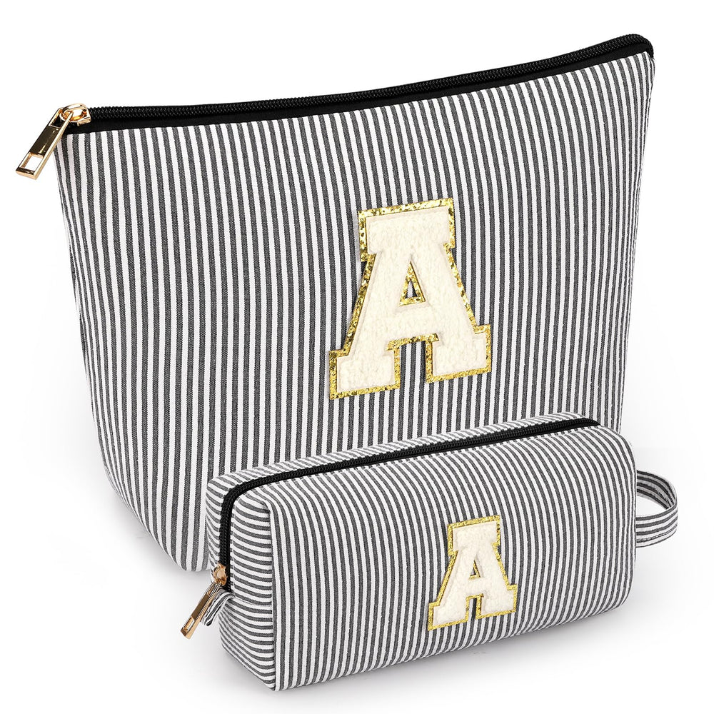Trousse mibasies deux pièces en noir, pratique et légère pour le voyage.