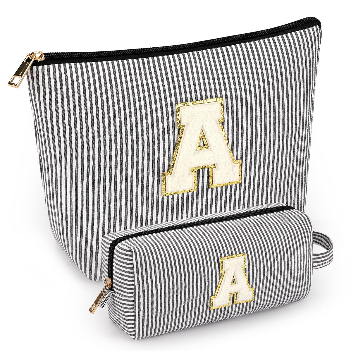 Trousse mibasies deux pièces en noir, pratique et légère pour le voyage.