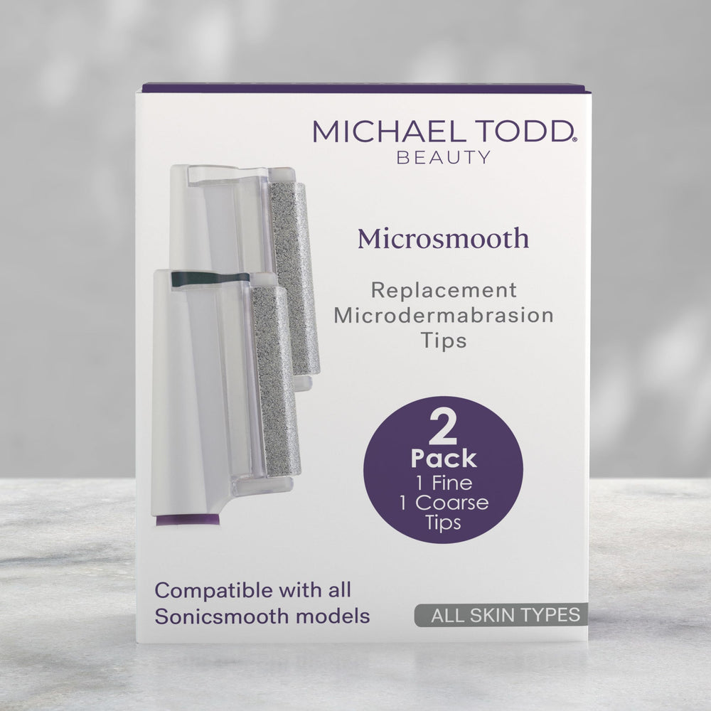 MICHAEL TODD Microsmooth – embout diamant stable pour soin quotidien et peau prête.