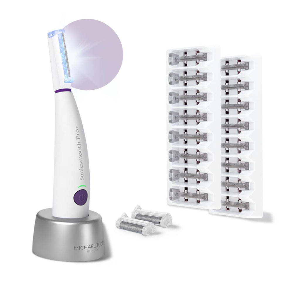 Michael Todd Sonicsmooth Pro+ dermaplanage du visage avec LED pour une précision et une lumière guidante